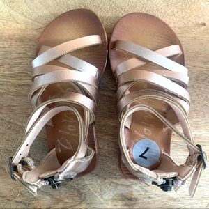 Blowfish rosegold toddler gladiator sandals sz 7